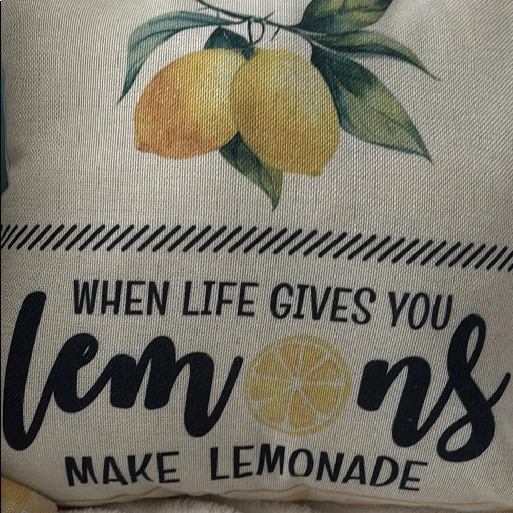 BOGO SALE Lemon Pillow Sweet Lemon Design ONE PILLOW New Final Sale